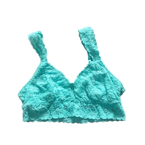 Aerie Size Medium Blue Lace Bralette - Picture 2 of 7